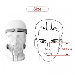 Full Face Mask Silicone Gel Cushion for Sleep with Adjustable Headgear Clips