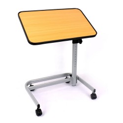 Mobile Laptop Desk Cart Mobile Rotating Table with Wheels Adjustable Movable Portable Overbed Laptop Computer Stand Desk Cart Tray for Bed Sofa